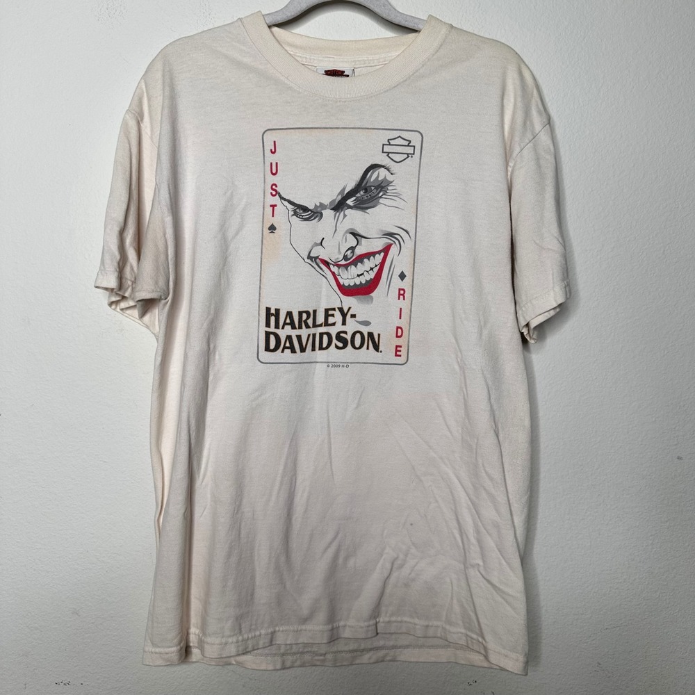 Y2K Harley-Davidson Mens Joker Just Ride Jeddah Saudi Arabia T-Shirt M Rare